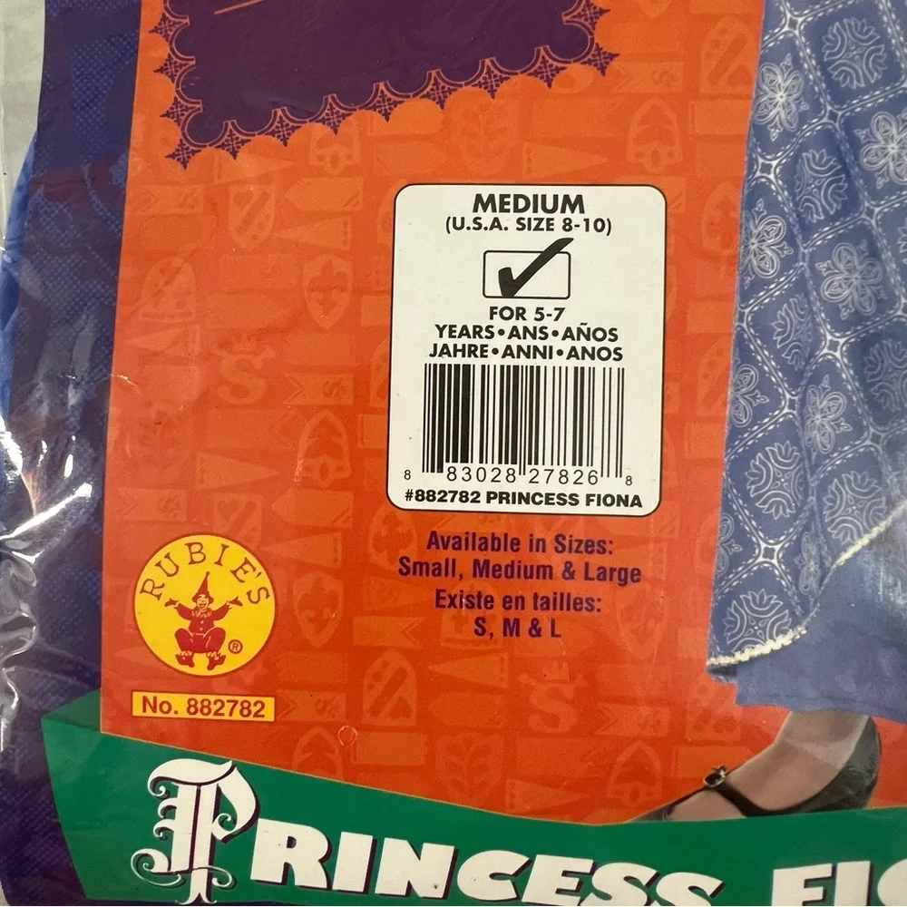Dreamworks Shrek Princess Fiona Costume dress - Blue and Green NEW M 8-10